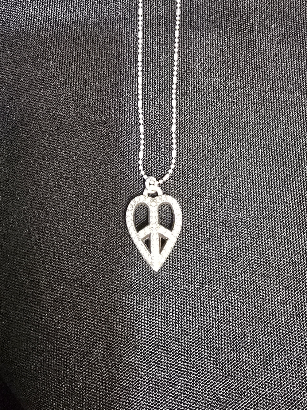 Brighton Silver-Tone Peace Heart Pendant Necklace